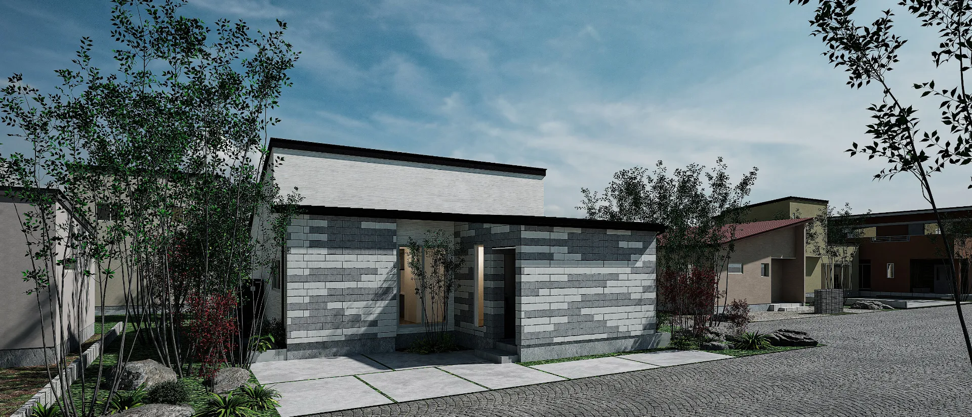 新潟市 平屋 モデルハウス 外観 デザイン