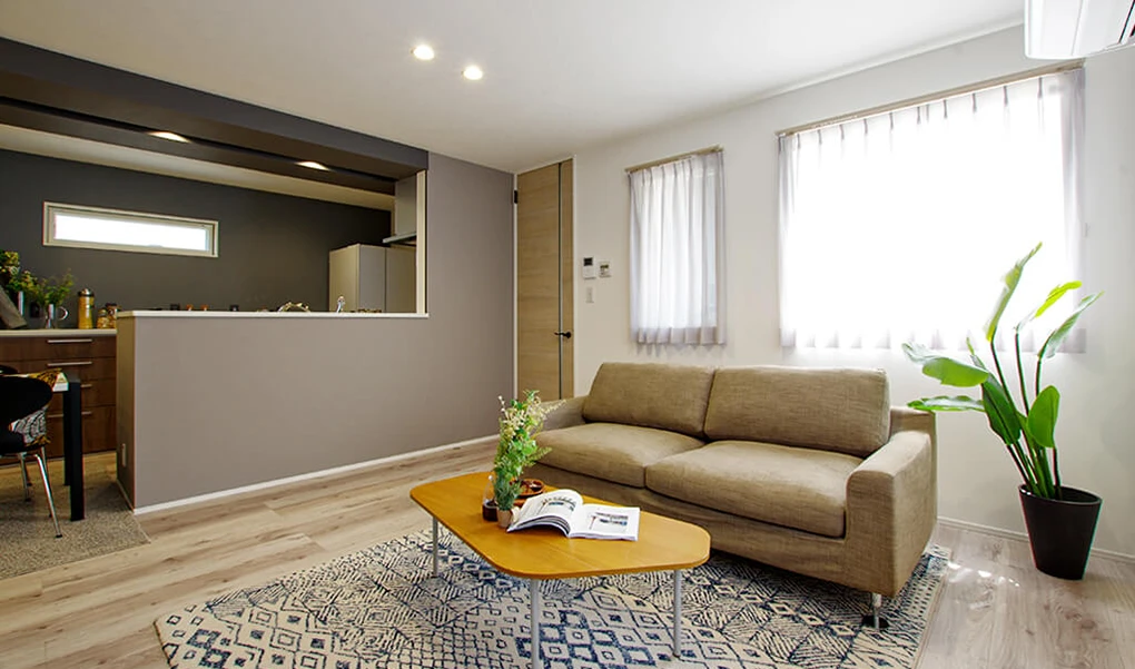 延床27坪3LDK 家事ラク回遊動線×グレージュ系インテリアの家（新潟市東区東中島）