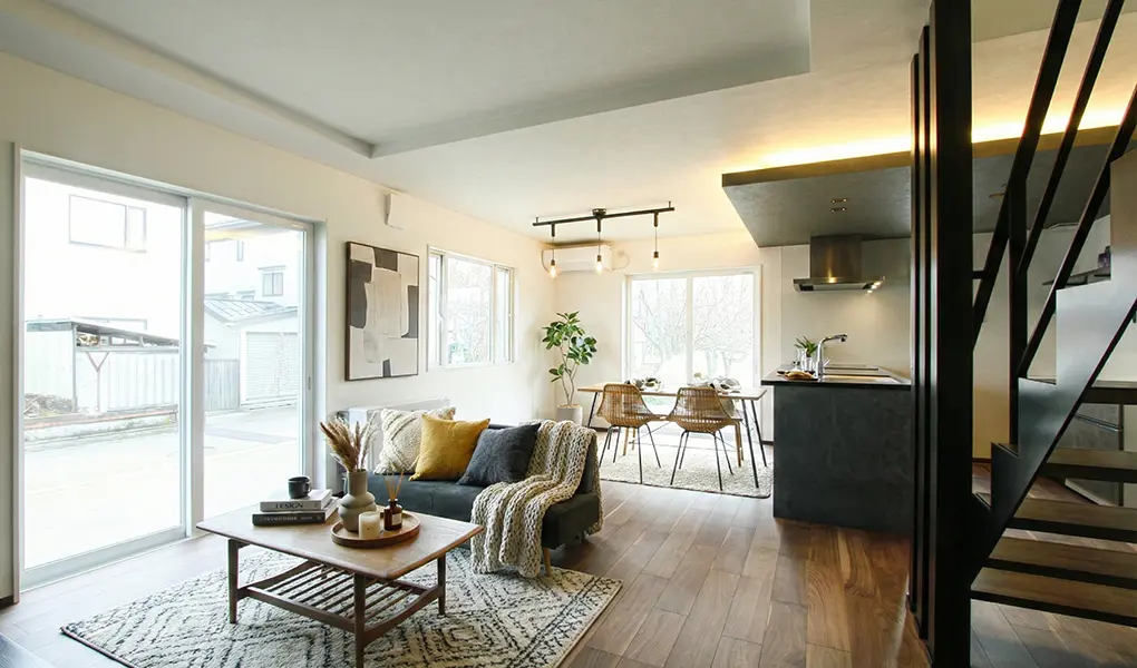 延床27坪3LDK おしゃれな北欧モダンスタイル×1階家事完結型の家（新潟市東区中木戸）