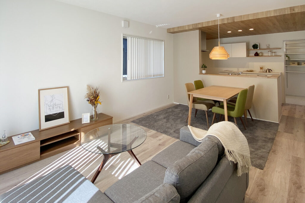 ３LDK ファミリーで暮らす1階家事完結型のナチュラルハウス